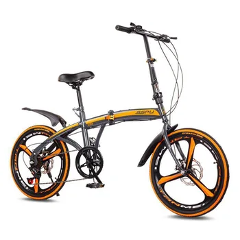 20-дюймовый Складной Велосипед Для взрослых, Высоту велосипеда можно регулировать По желанию, Встроенное колесо из противоскользящего и износостойкого алюминиевого сплава