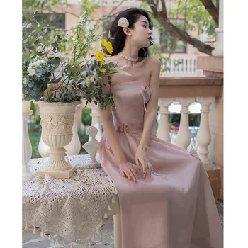 2022 Принцесса Цветок Розовое Вечернее платье для выпускного вечера Элегантные Женские вечерние платья со шнуровкой и открытой спиной