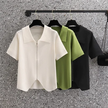 2023 Летние Корейские вязаные кардиганы, Свободная верхняя одежда, Зеленый свитер, кардиган, женское вязаное пальто в стиле ретро большого размера