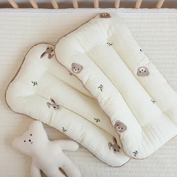 2023 Хлопчатобумажная Стеганая подушка для новорожденных Four Seasons Универсальная Плоская подушка из 3D-дышащей сетки для детей 2-5 лет