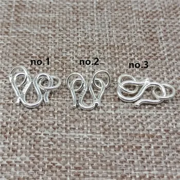5 шт. из стерлингового серебра 925 пробы M Разъемы для застежки S застежка для браслета и ожерелья