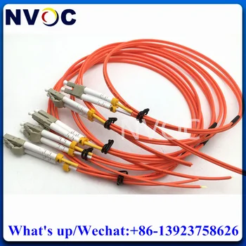 50шт OM1 ММ (62,5/125), OM2 (50/125) Двухшпиндельный кабель LSZH оранжевого цвета, 2,0 мм, 0,5 М 1 м, двойной волоконно-оптический соединитель LC/UPC 1,5 м