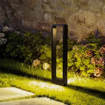 6 шт. светодиодный наружный фонарь для тумбы 12 Вт COB Напольный садовый светильник для газона Couryard Road IP65 Водонепроницаемый Алюминиевый AC85-265V