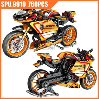 82002 760шт Технический гоночный мотоцикл Hp2 для бездорожья Строительные блоки для мотоциклов Игрушечный кирпич