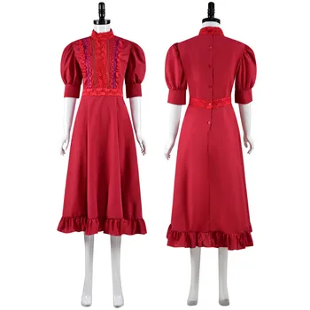 CosDaddy Movie Pearl Косплей костюм на Хэллоуин для взрослых женщин Красное платье Костюмы Костюм