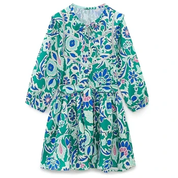 Maxdutti Модное открытое мини-платье с принтом, праздничное пляжное лоскутное повседневное Летнее Зеленое платье с цветочным рисунком, женское платье