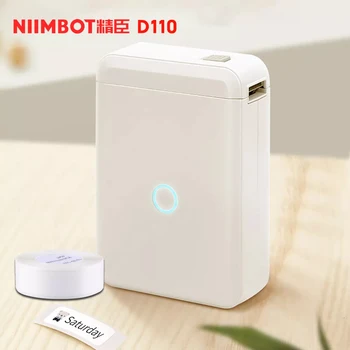 Niimbot D110 Мини Портативный термопринтер этикеток Hangul Беспроводной Bluetooth Карманный принтер для наклеек Домашнего использования Хранения Организации