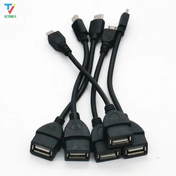 OTG адаптер Micro USB/Mini USB/Type C OTG USB кабель для Samsung Xiaomi Android Телефон для флэш-накопителя 100 шт./лот