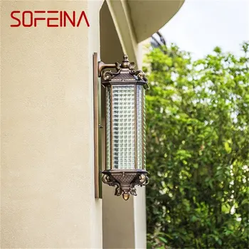 SOFEINA Наружный настенный светильник LED Классические ретро Роскошные бра Водонепроницаемый IP65 Декоративный для дома