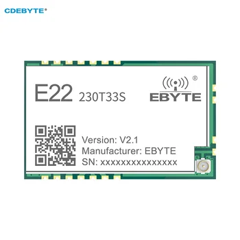 SX1262 Модуль LoRa 230 МГц 33 дБм 12 КМ CDEBYTE E22-230T33S IPEX С отверстием для Штамповки Беспроводной Последовательный Модуль SMD Реле Сетевой RSSI