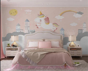 beibehang Настроил новую детскую комнату на весь дом, спальню для девочек и мальчиков, мультяшные обои для спальни papel de parede papier peint