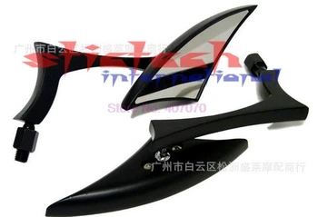 dhl или EMS 50 пар черных зеркал заднего вида для мотоциклов с резьбой для крепления лезвия 8 мм 10 мм для Honda Yamaha Suzuki