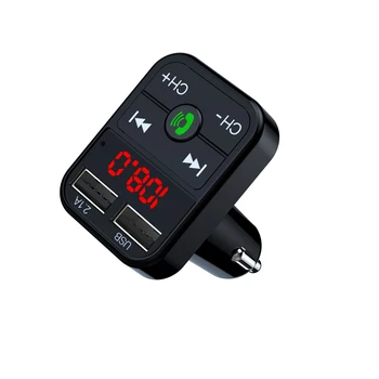 Автомобильный Bluetooth FM-Передатчик Беспроводной 5,0 Аудиоприемник Громкой Связи Автоматический MP3-Плеер 2.1A Dual USB Быстрое Зарядное Устройство Автомобильный Комплект