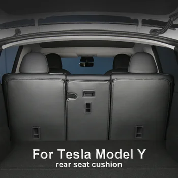 Автомобильный коврик против загрязнения для Tesla Модель 3 Модель Y Накладки на багажник заднего сиденья, Защитные подушки для спинки, защита от ударов, модель 3 2017-2022
