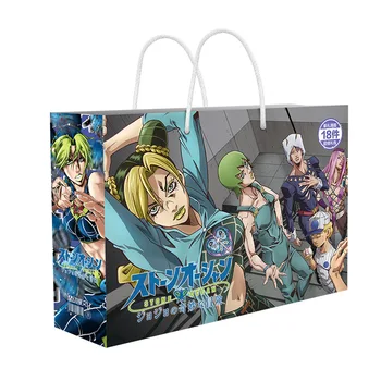 Аниме JoJo Bizarre Adventure Lucky Gift Bag Коллекционная сумка Игрушка Открытка браслет Плакат Значок Наклейки Закладка Подарок на день рождения