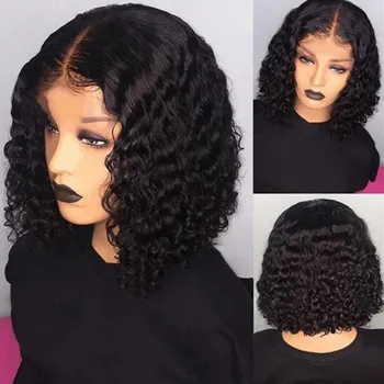 Афро-кудрявый парик для женщин, парик для вечеринок, Термостойкие Короткие Вьющиеся Синтетические Волнистые волосы, натуральный, реально выглядящий Кудрявый парик Боб