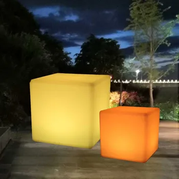 Беспроводное светодиодное кресло Cube Light с новым съемным и легко заряжаемым светодиодным модулем, изменяющим цвет и перезаряжаемым светодиодным сиденьем Cube для взрослых