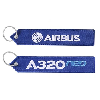 Брелок для ключей AIRBUS A320 с двусторонней вышитой подвеской на спине, Новый дизайн, Ювелирные изделия, Подарки Оптом