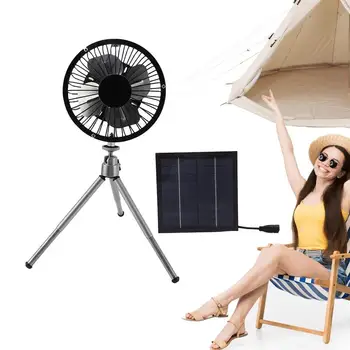Вентилятор на солнечной энергии снаружи, портативный маленький вентилятор, Складной многофункциональный легкий охлаждающий вентилятор для путешествий, кемпинга на открытом воздухе, дома