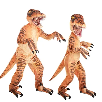 Горячий костюм динозавра Тираннозавра T-Rex для вечеринки в Пурим на Хэллоуин, маскарадные костюмы, талисман мира, платье с рисунком тираннозавра из мультфильма для взрослых и детей