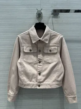 Джинсовая куртка с двойным карманом на лацкане, версия H, повседневная мода 2023, летняя новинка, хит продаж 0317