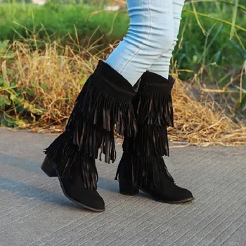 Дизайнерские кисточки Botas De Mujer Женские ботфорты в стиле панк; Роскошная женская обувь; Ботинки Челси без застежки; Мотоциклетные ботфорты Knight Zapatos;