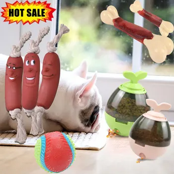 Жевательные игрушки для щенков, забавные игрушки для собак в форме сосисок, Интерактивное обучение, устойчивые к укусам, Скрежещущие зубами Товары для домашних животных