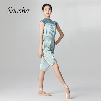 Женский повседневный комбинезон Sansha, спортивные штаны, Одежда для разминки, боди для похудения для взрослых женщин 58BA1006P