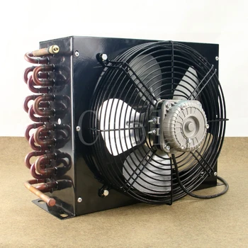 Конденсатор Ximike 1/2 P с воздушным охлаждением, медная трубка с алюминиевым ребристым радиатором, теплообменник холодильной установки мощностью 35-60 Вт, вентилятор