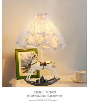 Креативная настольная лампа в европейском стиле Теплый и романтический свадебный подарок Корейская пасторальная светодиодная настольная лампа для спальни Прямая поставка