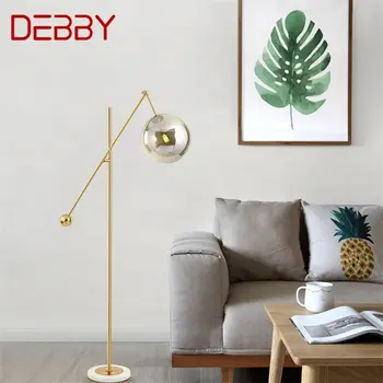 Креативный мраморный торшер DEBBY Nordic, современный светодиодный декоративный светильник для дома, гостиной, спальни