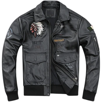 Летная куртка A2 из воловьей кожи, натертой маслом, Куртки из натуральной кожи, Мужская одежда для авиаторов, пальто для мотоциклистов, кольты для байкеров, осень, Азиатский размер