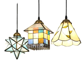 Медный средиземноморский светильник для столовой, люстра с тремя головками, Барная лампа в виде звезды, светодиодная ретро-лампа