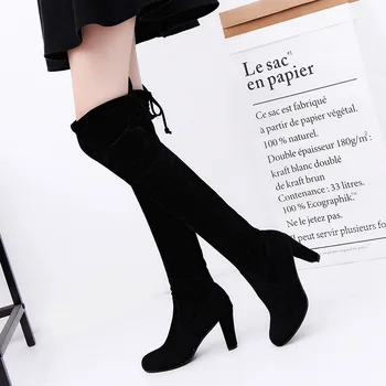 Модные Женские сапоги выше колена 2023 года, Дизайнерская Женская обувь, Большие размеры 35-43, Сапоги Botas Altas Plataforma Mujer