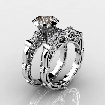 Нежные Изысканные кольца цвета серебра, золота, Розового золота для женщин, модные свадебные украшения из белого камня с металлической инкрустацией