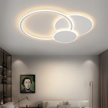 Новые современные светодиодные потолочные светильники для гостиной Спальни Столовой Кухни Круглая дизайнерская люстра с дистанционным управлением Home Decor Lamp
