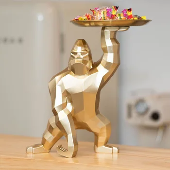 Новые статуи обезьян, Кинг-Конга, украшение гостиной, Скульптура Гориллы, Геометрическая Современная свадебная фигура, Подарки на День рождения и Рождество