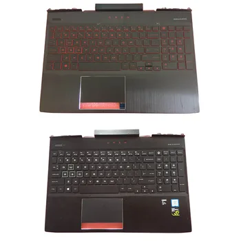 Оригинальный подставка для ладоней для ноутбука, верхний корпус, клавиатура с красной подсветкой, сенсорная панель для HP Omen серии 15-DC L24369-001