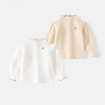 Осенняя футболка для девочек 80-130 см, детская верхняя одежда PDD827