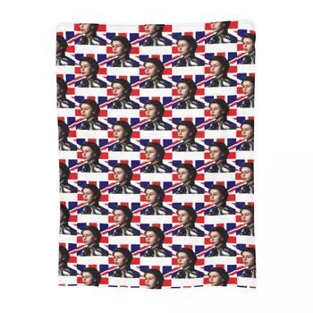 Официальное одеяло с британским флагом королевы Елизаветы II, забавное флисовое одеяло, мягкое модное покрывало для кемпинга