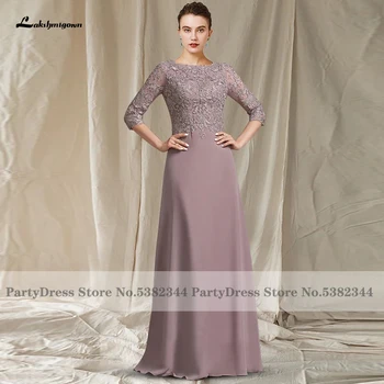 Платье для матери жениха большого размера, кружевные аппликации, Шифоновое длинное женское платье, Вечерние платья для свадебной вечеринки, халат 2022