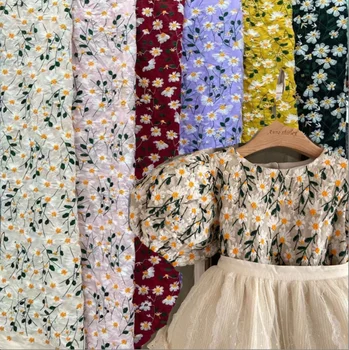Полиэфирная Хлопчатобумажная Ткань Вышитая Ткань Многоцветная Ткань Для Одежды Аксессуары Для Рубашки Джейса