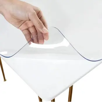 Прозрачный защитный коврик для стола, коврик из ПВХ, водонепроницаемое покрытие стола, защитный коврик для настольной скатерти для кухни, столовой, ресторана