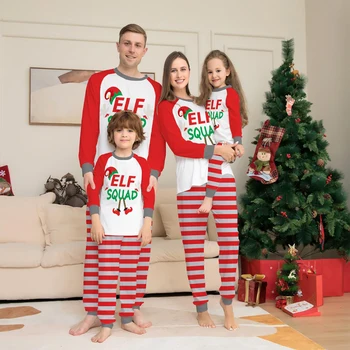Рождественская Одежда Для семьи, Пижамы, Пижамный комплект С Рождественским Принтом, Клетчатые Брюки с длинными рукавами Для Родителей и Детей, Рождественский Пижамный комплект пижама