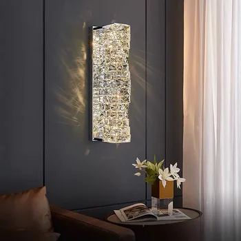 Роскошное Хрустальное бра, Высококачественная настенная лампа для спальни, прикроватной тумбочки, гостиной, креативного домашнего декора, светильник Led Lustre