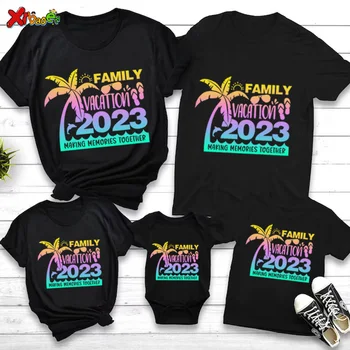Семейные футболки, подходящие для совместного отпуска Семейные наряды, футболки для летних каникул, забавные футболки для путешествий