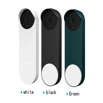 Силиконовый чехол для дверного звонка Google Nest Video Doorbell (модель с батареей 2021 года выпуска), Не Совместим С Проводной моделью, Защита От атмосферных воздействий, Белый