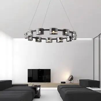 Современные светодиодные потолочные люстры с прямой линией, Подвесной светильник для гостиной, столовой, домашнего декора, Подвесные светильники