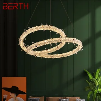 Современный подвесной светильник BERTH, Креативная Золотая Роскошная Люстра, Светодиодные Хрустальные светильники для гостиной Спальни