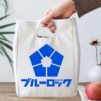 Сумки для ланча BLUE LOCK, термосумки для хранения продуктов, футбольные сумки Harajuku, Портативные Изолированные сумки, холщовые сумки для ланча из аниме для подростков